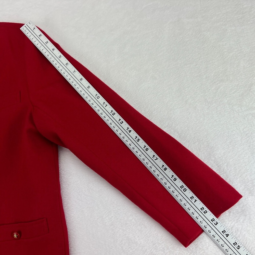 Avoca Collection VTG Red Wool Blazer Jacket Classic Ireland Holiday Old‎ Money - Picture 15 of 16